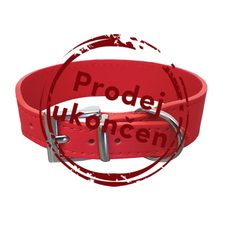 Kožený obojok SETA - Červená