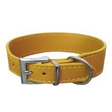 Kožený obojok SETA - Žltá