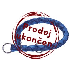 Nobby CORDA polosťahovací okrúhly obojok M-L modrá