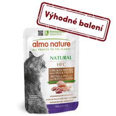 Almo Nature HFC Natural - Kuracie prsia a kačací filet 55g výhodné balenie 24ks