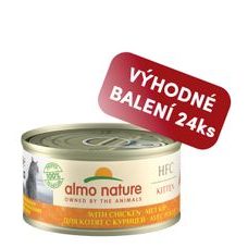 Almo Nature HFC - Kuracie pre mačiatka 70g výhodné balenie 24ks