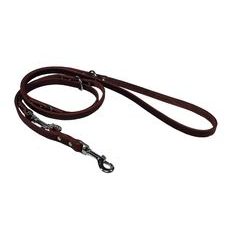 BAFPET Vodítko prepínacie z mastenej kože ZUBR - Hnedá