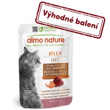 Almo Nature HFC Jelly - Tuniak a krevety v želé 55g výhodné balenie 24ks