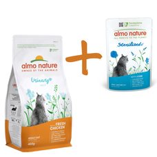 Almo Nature Urinary Help – pre zdravé močové cesty, s čerstvým kuracím 400g + tresčia kapsička ZADARMO