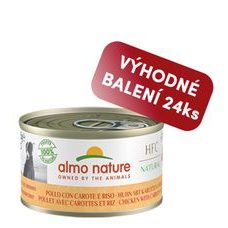 Almo Nature HFC DOG - Kuřecí s mrkví a rýží 95g výhodné balení 24ks