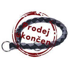 Nobby CORDA polosťahovací okrúhly obojok S čierná