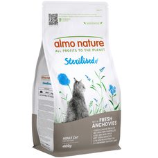 Almo Nature Sterilised - pro kastrované kočky s ančovičkami 400g EXP 6/2026 SLEVA 20%