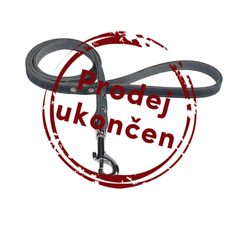 BAFPET Vodítko z mastenej kože ZUBR - Sivá