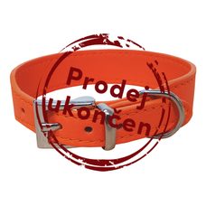 Kožený obojok SETA - Oranžová