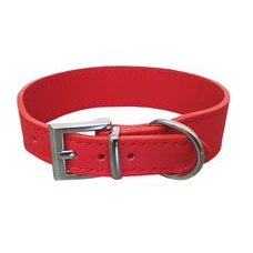 Kožený obojok SETA - Červená