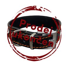 Kožený obojok CARBON, rozšírený - Oranžová