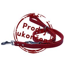 BAFPET Kožené prepínacie vodítko EKG - Červená