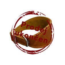 Kožený obojok VIPET - Prírodný