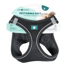 Farm company soft mesh postroj pre psov čierny L 48-54cm