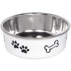 Nobby Fusion nerez miska s plast. opláštením 13cm 500ml - biela