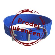 Kožený obojok SETA - Modrá