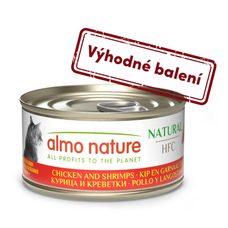 Almo Nature HFC Natural - Kurací a krevety 70g výhodné balenie 24ks