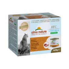 Almo Nature HFC Natural Light Meal Cat Megapack kuracie a tuniak 4x50g exp. 03/2024 zľava 30%
