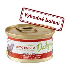 Almo Nature Daily Menu - Kúsky s hovädzím 85g výhodné balenie 24ks