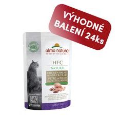 Almo Nature HFC Natural - Kuracie prsia a kačací filet 55g výhodné balenie 24ks
