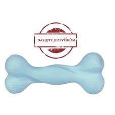 Eco friendly hračka pro psy kost velká modrá z TRP pěny, 15cm/76g 1+1 (ÚTULEK JVN)
