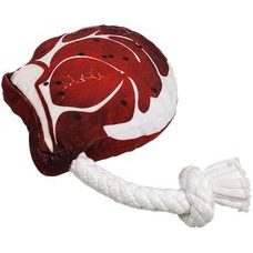 Nobby Classic hračka Steak s lanom plyš 25 cm 1 ks