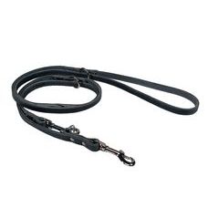 BAFPET Vodítko prepínacie z mastenej kože ZUBR - Sivá