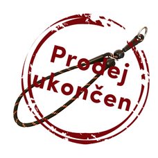 Obojok polosťahovací - lano - Čierno-oranžová