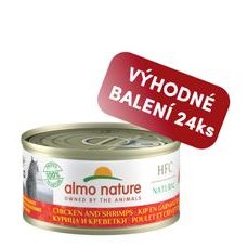 Almo Nature HFC Natural - Kurací a krevety 70g výhodné balenie 24ks