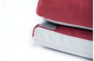 AMINELA  PELECH S OKRAJOM 120X80CM HALF AND HALF ČERVENÁ/SVETLO SIVÁ