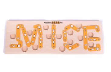 DREVENÝ HLAVOLAM MICE (14 DREVENÝCH VALČEKOV)