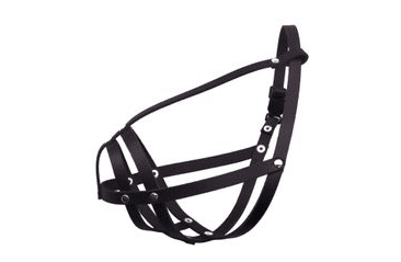 BAFPET KOŽENÝ NÁHUBEK, PLETENÝ - ČERNÁ