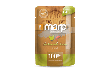 MARP HOLISTIC PLUS KAPSIČKA PRE MAČKY - KURA S KREVETAMI VO VÝVARE 55G 12 + 12 KS ZADARMO