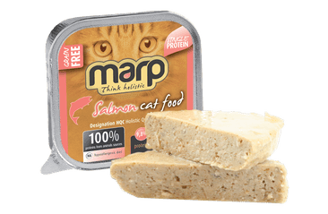 Marp Salmon vanička pre mačky s lososom 100g EXP 09/2023 ZĽAVA 70% vanička pro kočky s lososem 100g