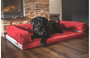 AMINELA PELECH S OKRAJOM 80X60CM HALF AND HALF ČERVENÁ/SVETLO SIVÁ