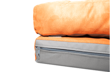 AMINELA  PELECH S OKRAJOM 100X70CM HALF AND HALF ORANŽOVÁ/SIVÁ