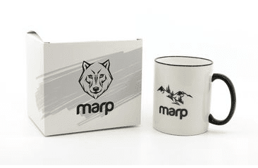 MARP KERAMICKÝ HRNČEK S ČIERNYM UCHOM 325 ML