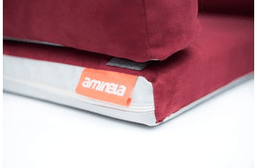 AMINELA  PELECH S OKRAJOM 120X80CM HALF AND HALF ČERVENÁ/SVETLO SIVÁ