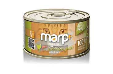 MARP HOLISTIC PLUS KONZERVA PRE MAČKY – KURACIE PATÉ S KREVETAMI  2 + 1 KS ZADARMO