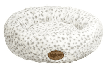 NOBBY ALANIS DONUT  PLYŠOVÝ PELECH LEOPARD SIVÁ 45CM