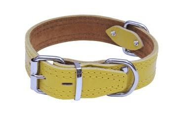 KOŽENÝ OBOJOK ZDOBENÝ ŠITÍM, HERRY - ŽLTÁ