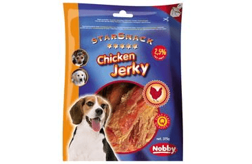 NOBBY STARSNACK CHICKEN JERKY KURACIE SUŠENÉ MÄSO 375G