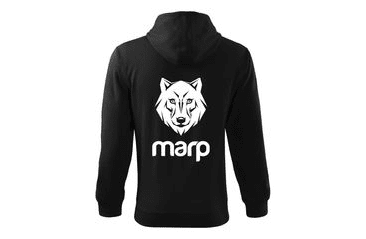 MARP PÁNSKA MIKINA S KAPUCŇOU SIGNATURE - ČIERNA