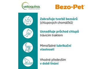 VETOQUINOL BEZO-PET GÉL PROTI TRICHOBEZOÁROM 120 G