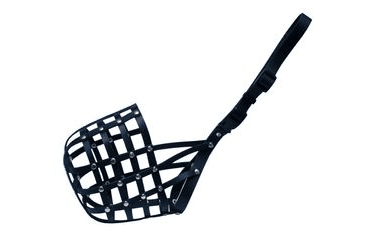 BAFPET KOŽENÝ NÁHUBEK, PLETENÝ - ČERNÁ