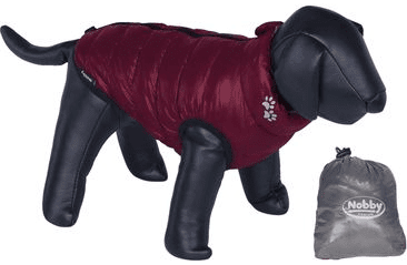 NOBBY  PREŠÍVANÁ VESTA LIGHT PRE PSA OBOJSTRANNÁ SIVÁ / ČERVENÁ 26CM