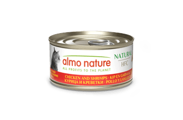 ALMO NATURE HFC NATURAL - KURACÍ A KREVETY 70G VÝHODNÉ BALENIE 24KS