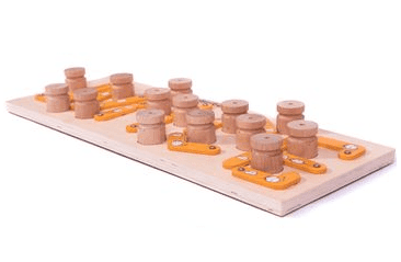 DREVENÝ HLAVOLAM MICE (14 DREVENÝCH VALČEKOV)