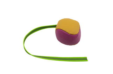 BAFPET KOŽENÁ LOPTIČKA S COURAČKOU - MIX BAREV