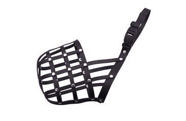 BAFPET KOŽENÝ NÁHUBEK, PLETENÝ - ČERNÁ